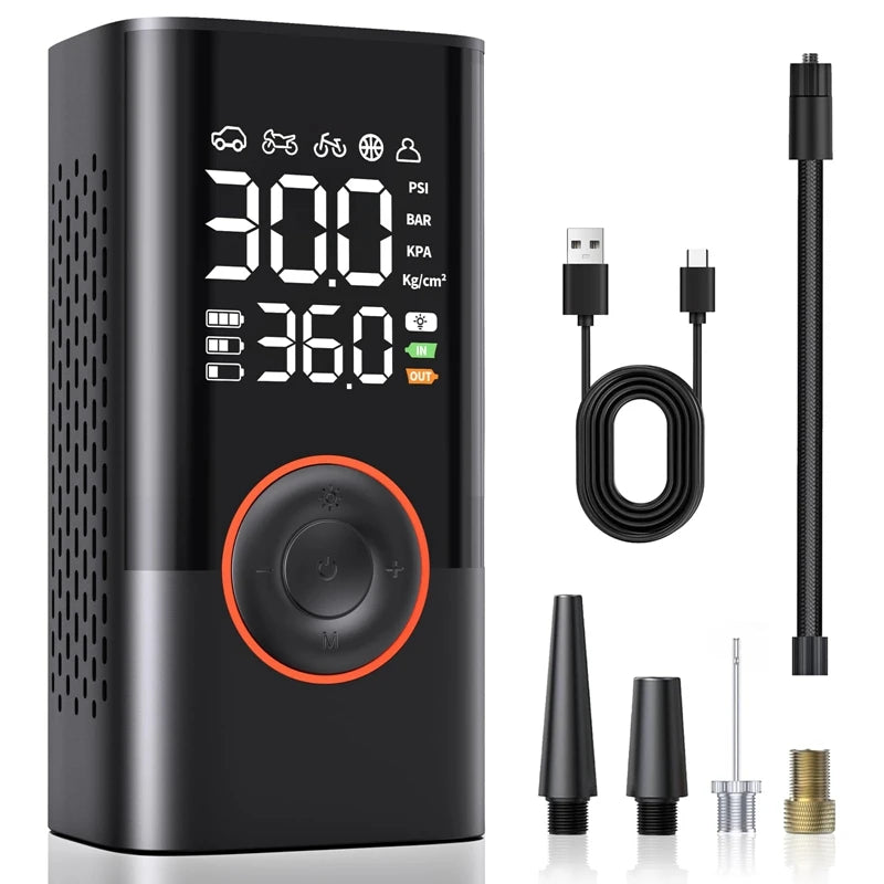 Wireless Car Air Compressor – 150 PSI 100W Portable Tire Inflator with LED & 5 Modes