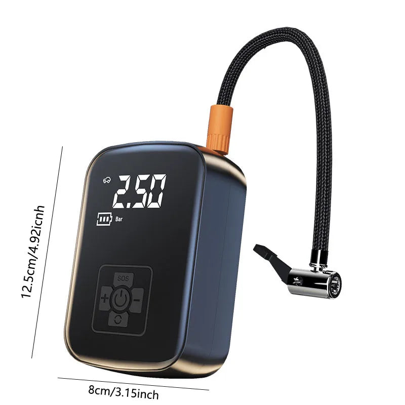 Wireless Car Air Compressor – 150 PSI 100W Portable Tire Inflator with LED & 5 Modes