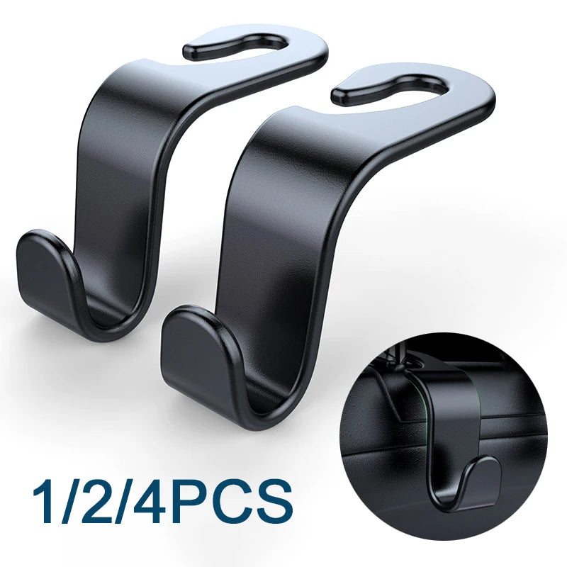 Car Headrest Hooks – Multi-Purpose Seat Back Hangers for Bags, Groceries & More