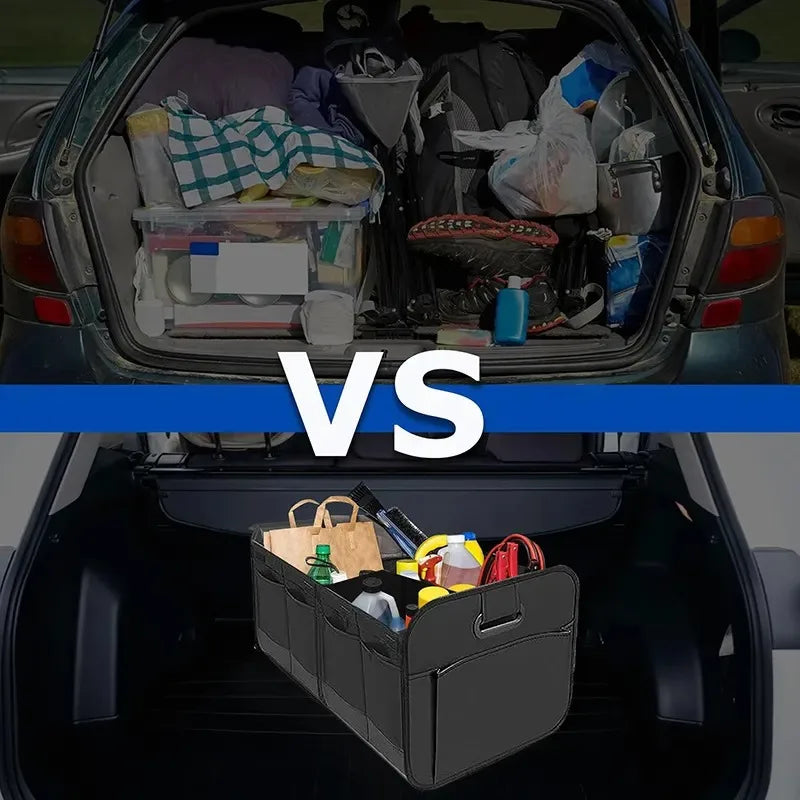 Collapsible Car Trunk Storage Box — Waterproof Oxford Organizer for SUV & Van