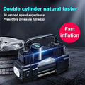 Portable 12V Tire Inflator — 150 PSI Dual Cylinder Air Compressor for Car, SUV & Van