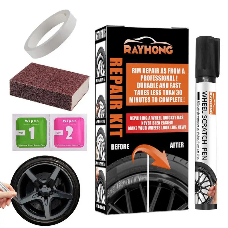 Car Wheel Rim Scratch Repair Kit – All Colors