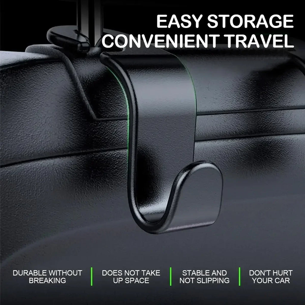 Car Headrest Hooks – Multi-Purpose Seat Back Hangers for Bags, Groceries & More