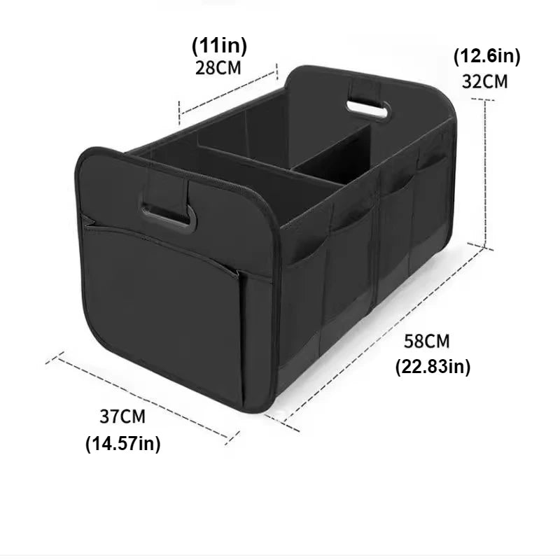 Collapsible Car Trunk Storage Box — Waterproof Oxford Organizer for SUV & Van