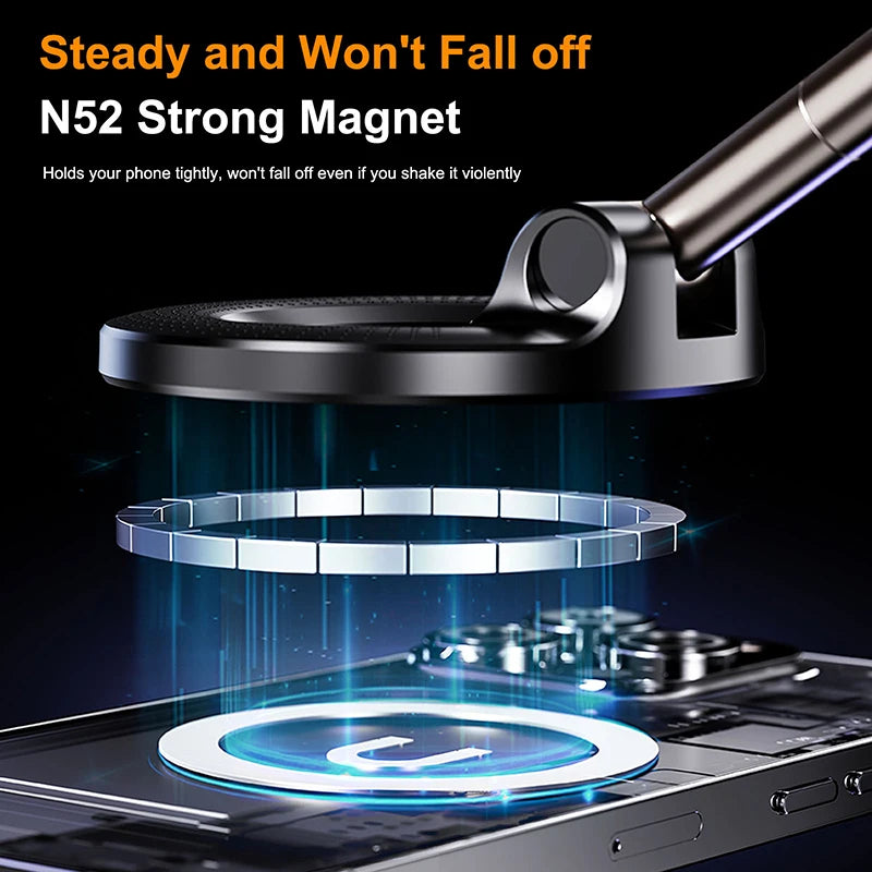 K007 Magnetic Car Phone Holder — 360° Adjustable Mount for Car, Desk & Bathroom
