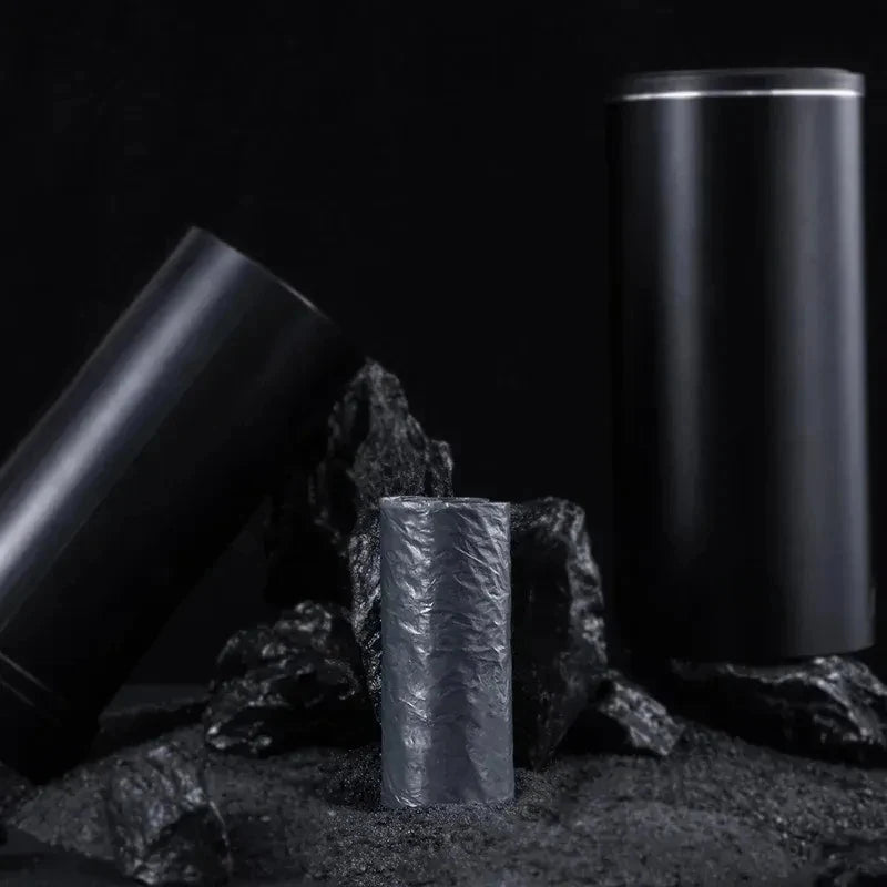 Car Trash Bin – 500mL Metal Alloy Garbage Can with Rolling Cover