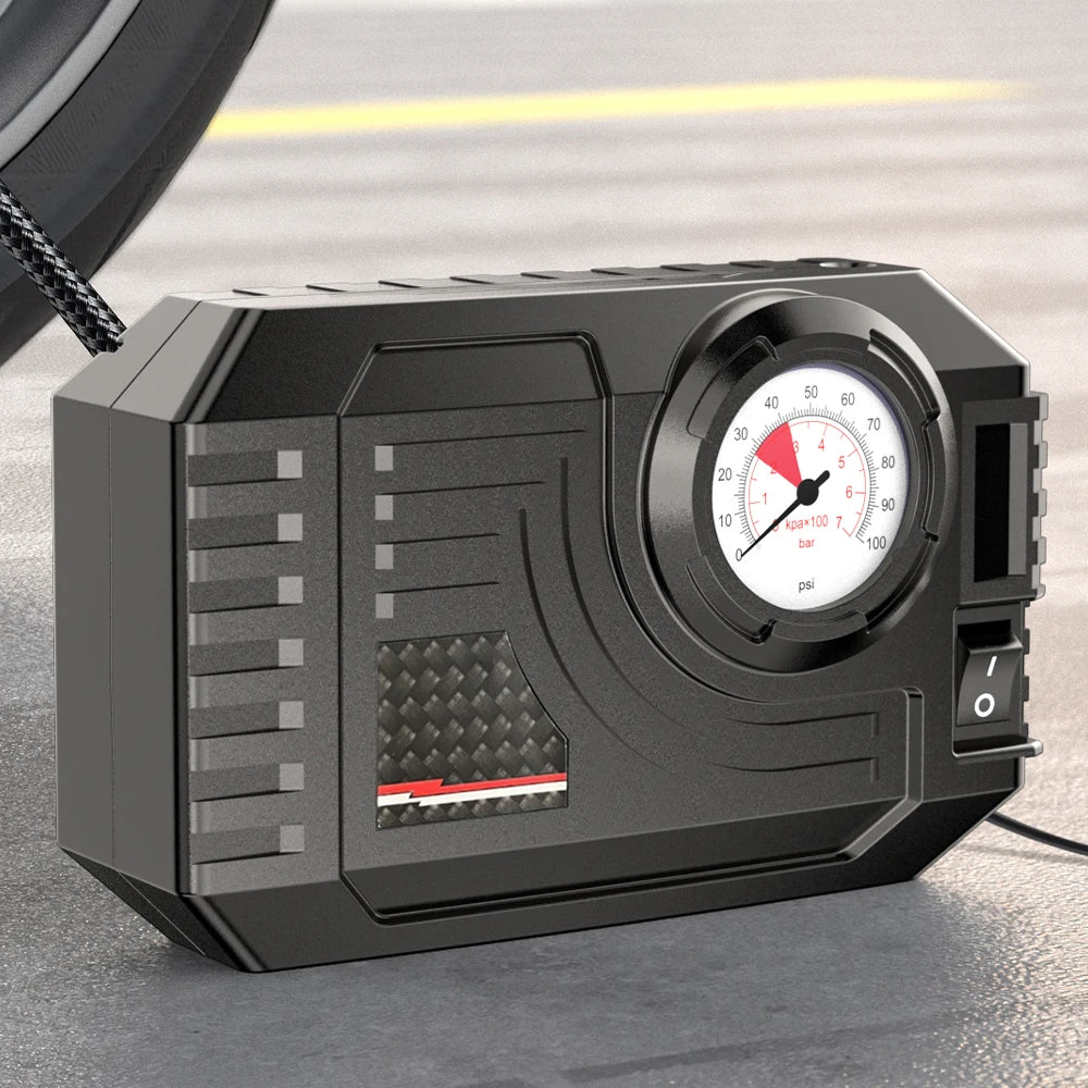 Mini Tire Inflator – 20L/Min High-Flow Electric Air Compressor for Car, Bike & Motorcycle