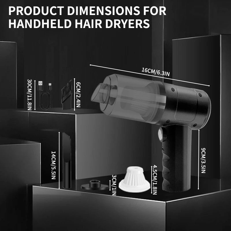 Handheld Cordless Vacuum Cleaner – 15,000 Pa 5-in-1 with HEPA Filter & 4 Nozzles