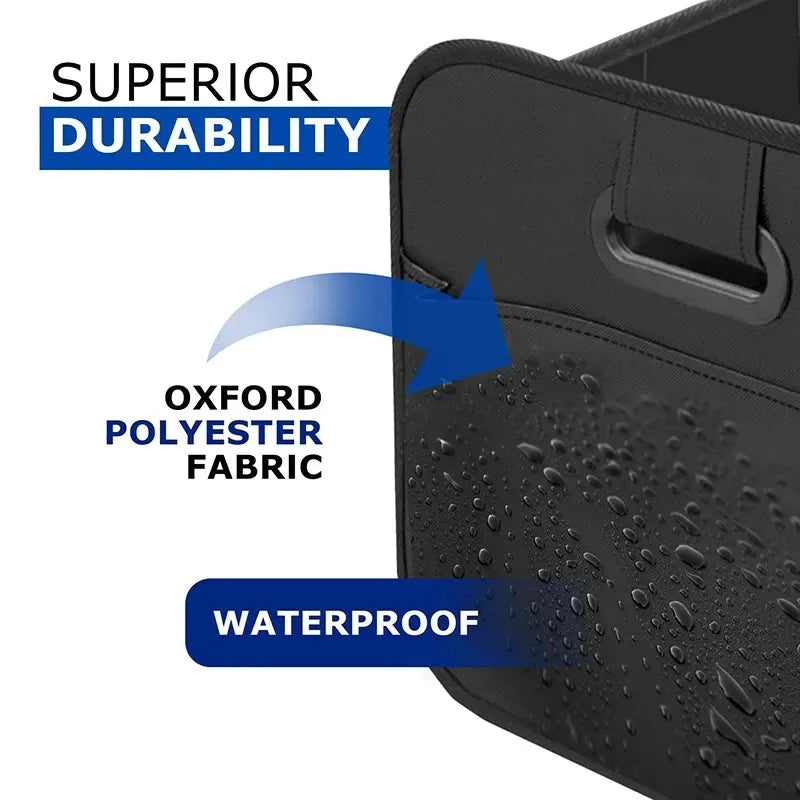 Collapsible Car Trunk Storage Box — Waterproof Oxford Organizer for SUV & Van