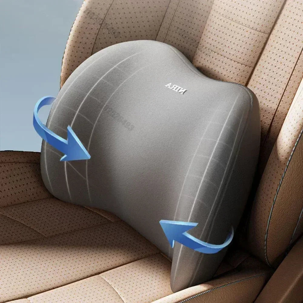 Ergonomic Memory Foam Car Seat Cushion & Neck Headrest Pillow Set