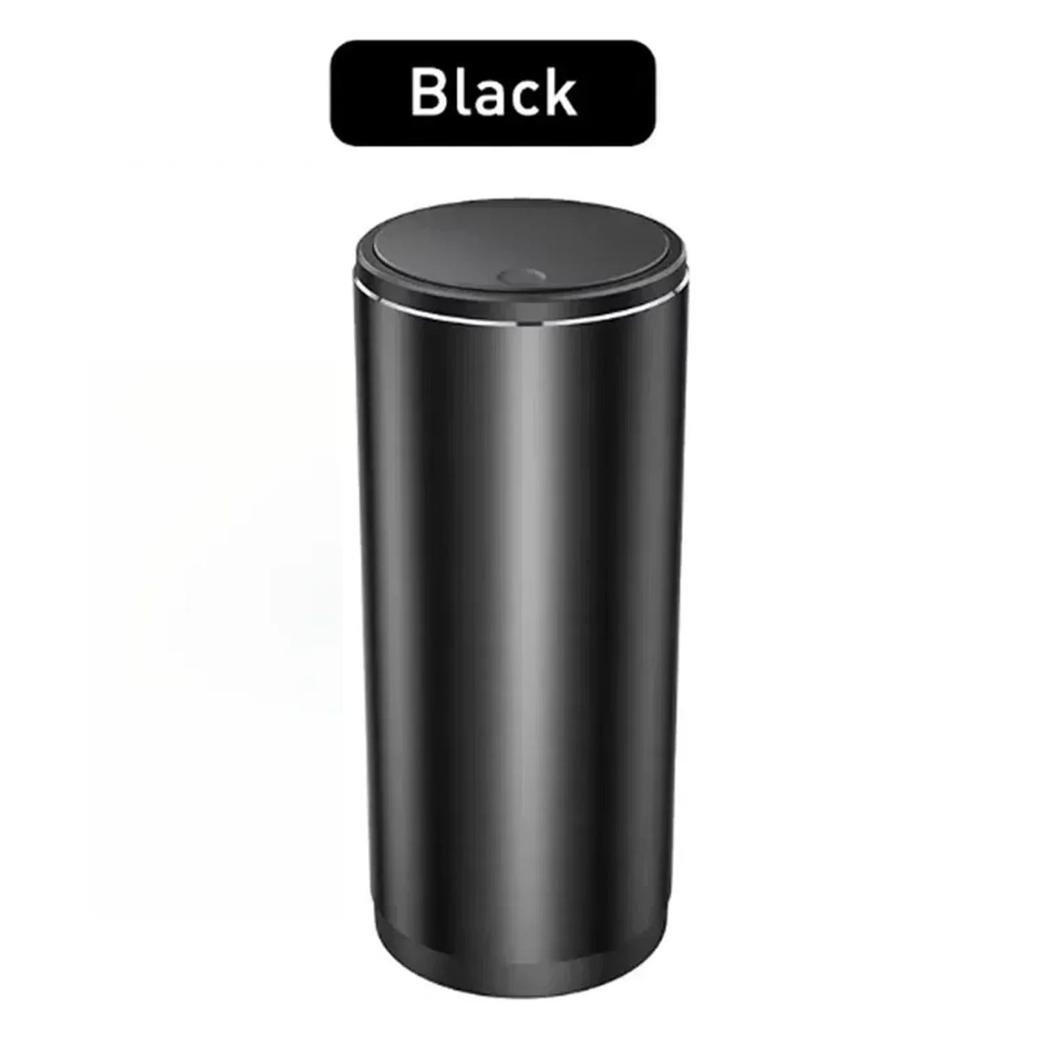 Car Trash Bin – 500mL Metal Alloy Garbage Can with Rolling Cover