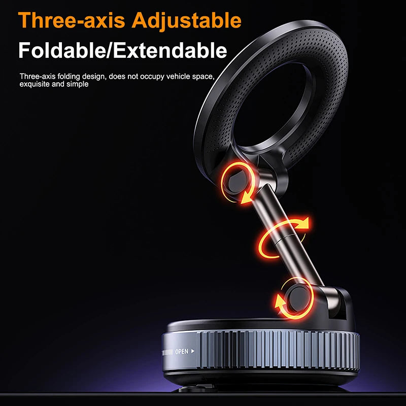 K007 Magnetic Car Phone Holder — 360° Adjustable Mount for Car, Desk & Bathroom