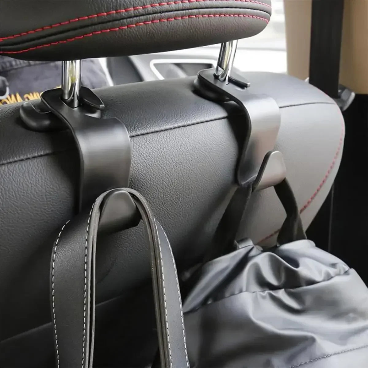 Car Headrest Hooks – Multi-Purpose Seat Back Hangers for Bags, Groceries & More