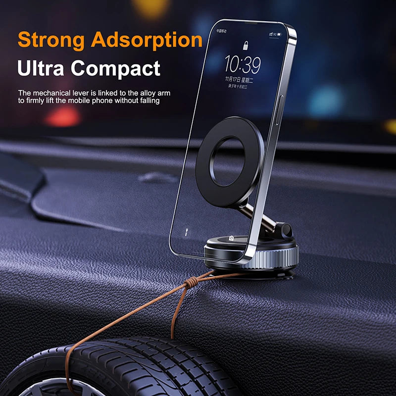 K007 Magnetic Car Phone Holder — 360° Adjustable Mount for Car, Desk & Bathroom